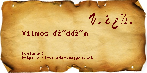 Vilmos Ádám névjegykártya